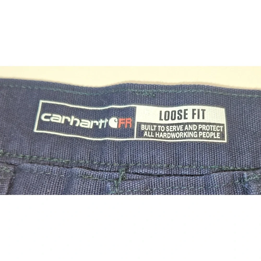 Carhartt FR Flame Resistant Work Pants Navy Blue Men 34x32 NFPA 2112 CAT 2 Twill